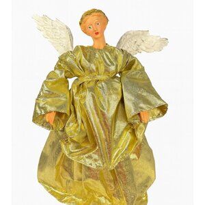 Angel Tree Topper Fontanini italian Style Elegant Gold Vintage Christmas Resin H